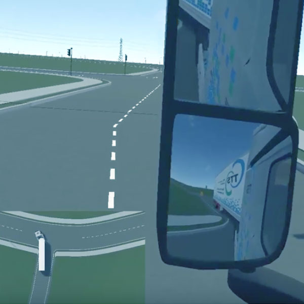 Truck simulator, semitrailer