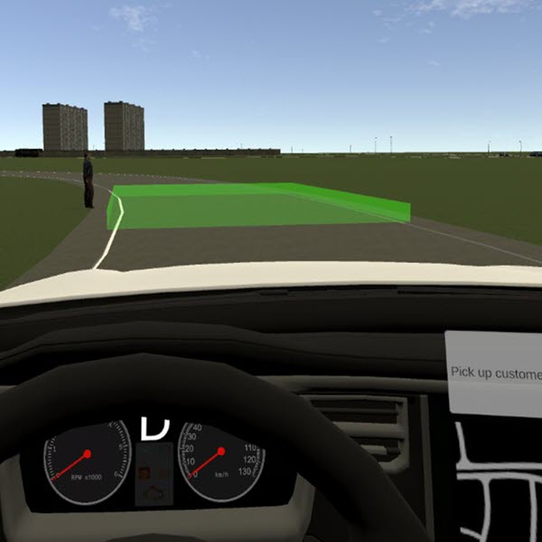 Taxi driving simulator